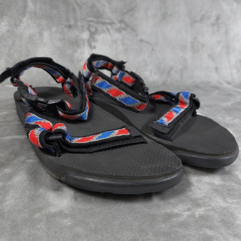 Class5 Grateful Dead Sandals Mens 9.5 - 10 Black Aztec Colorful Adjustable Strap